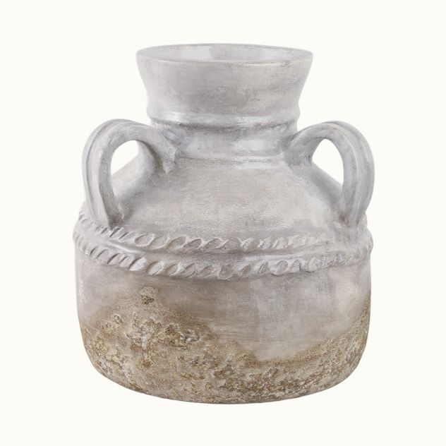 Glass and Terracotta 12" Triple Handle Jug
