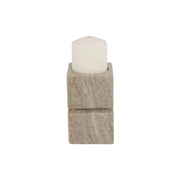 Onyx Marble Stacked Cubes Pillar Candleholder