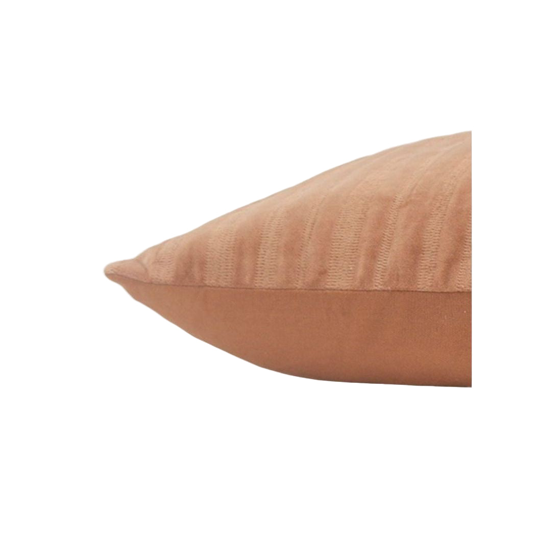 14"x 26"Camel Lumbar Velvet Pillow