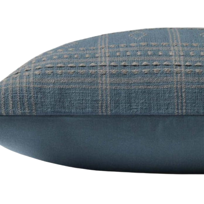 18" Blue / Slate Down Pillow