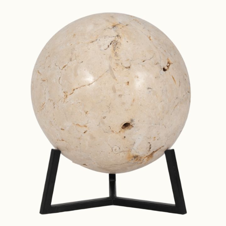 Stone Moon on Iron Stand