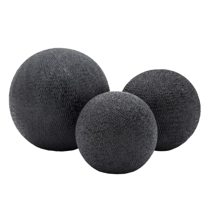 Black Textured Ceramic Orbs