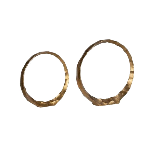Gold Hammered Accent Rings