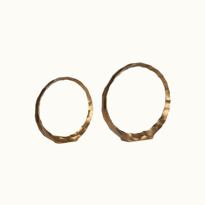 Gold Hammered Accent Rings