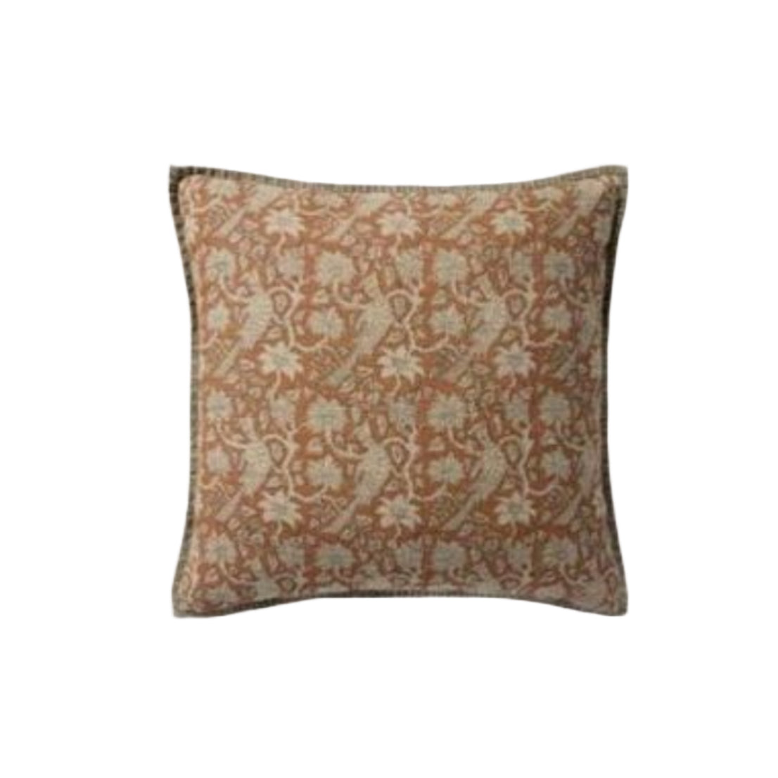 22x22 Rust Patterned Pillow
