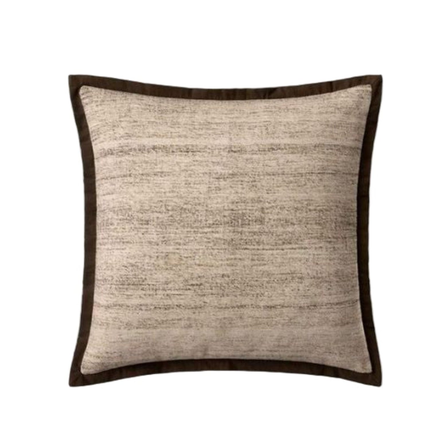 22" Brown/Ivory Heathered Down Pillow