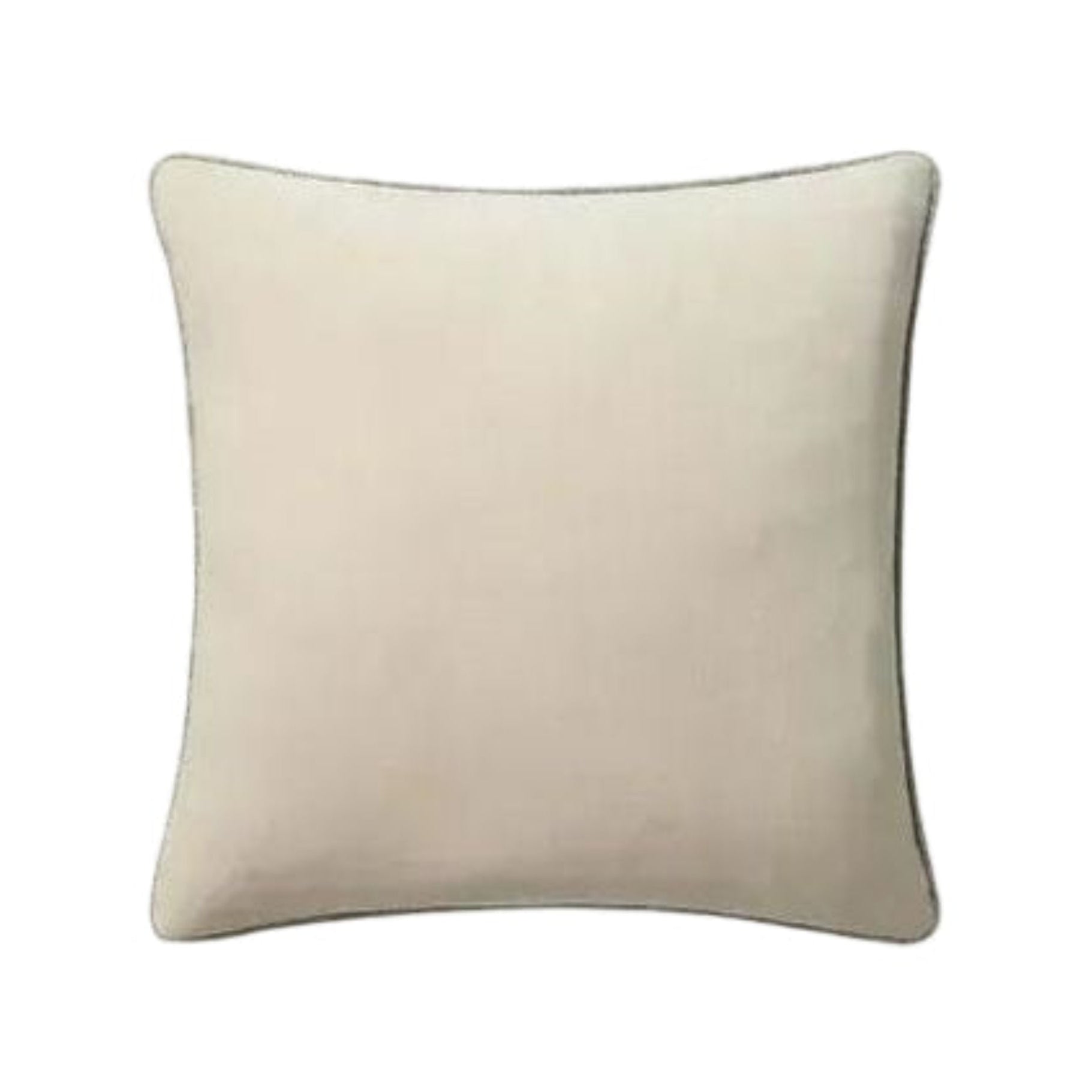22" Ivory Velvet Down Pillow