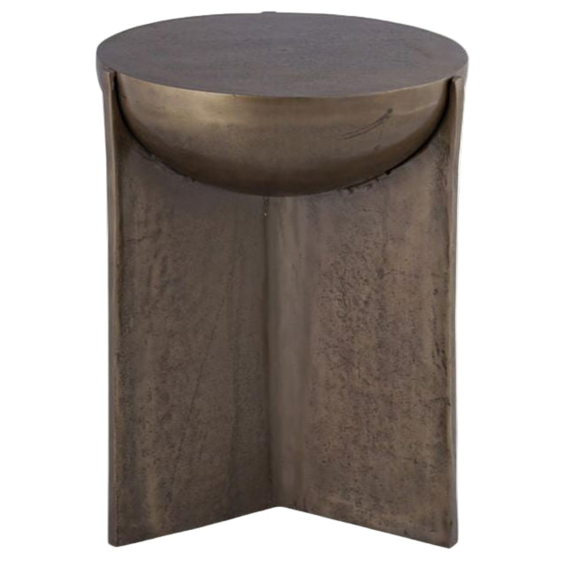 Antique Bronze Finish Side Table
