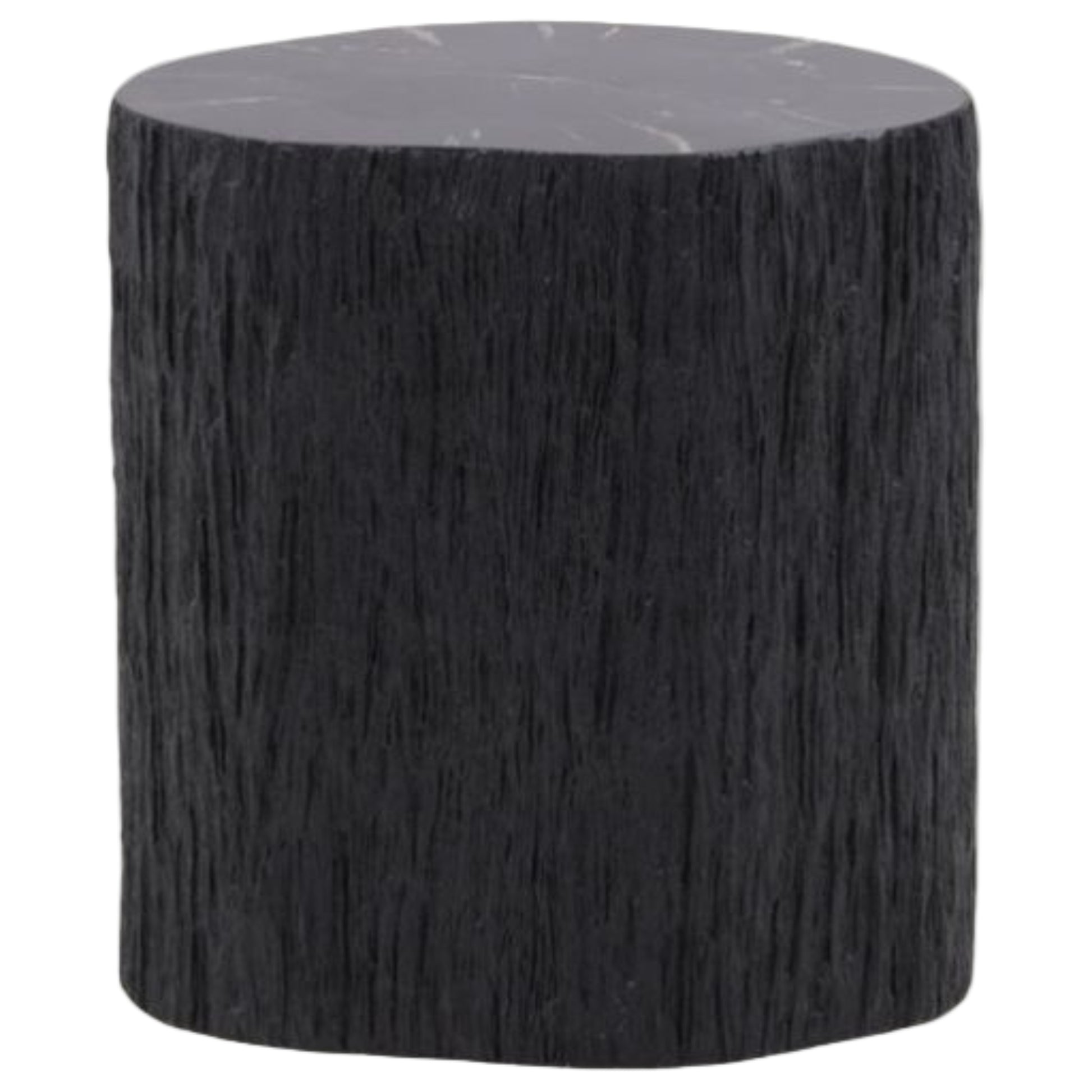 Black Wooden Trunk Side Table
