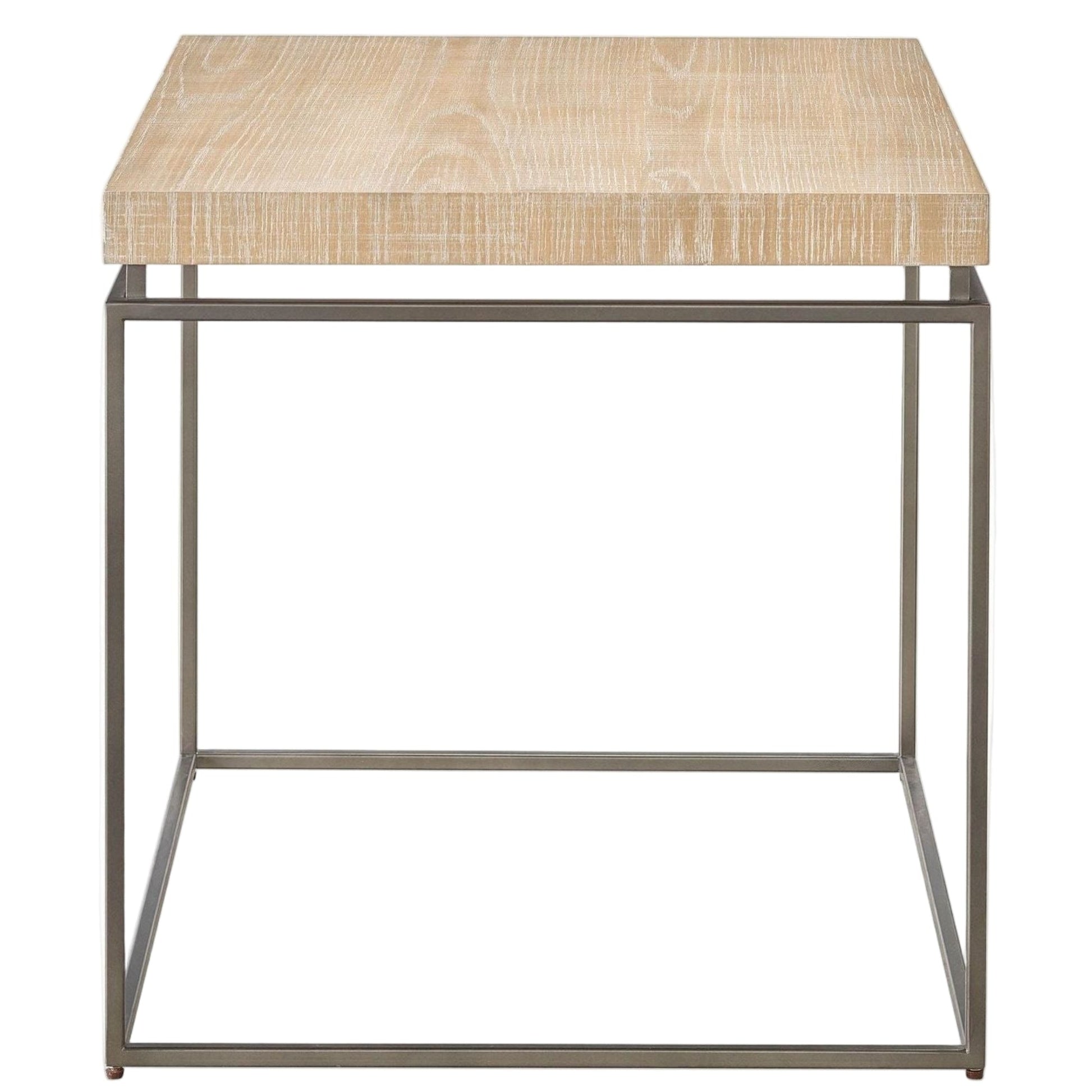 Rustic Natural Oak End Table