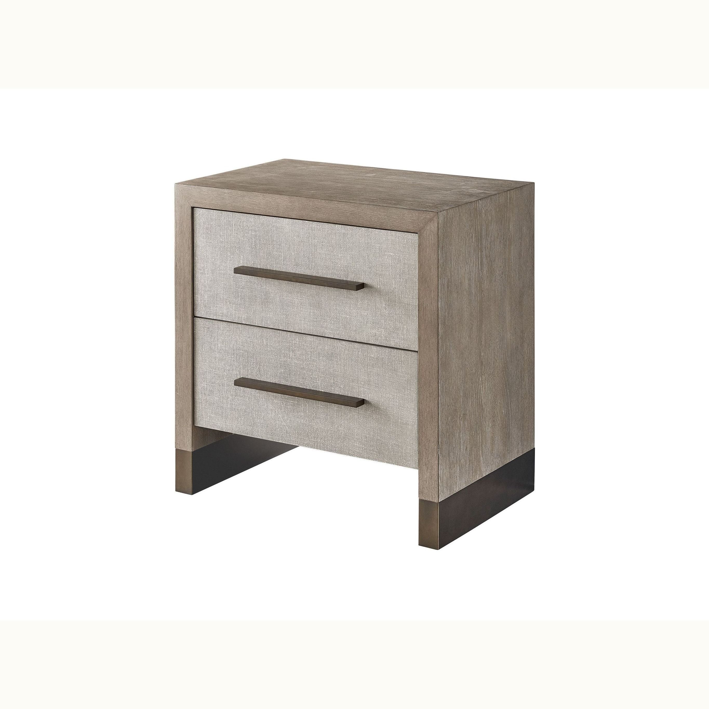 Taupe Linen Night Stand