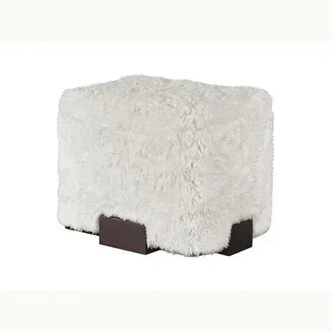 Faux Fur Ottoman