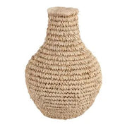 13" Tan Woven Vase
