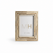 5x7 White/Brown Tiled Picture Frame