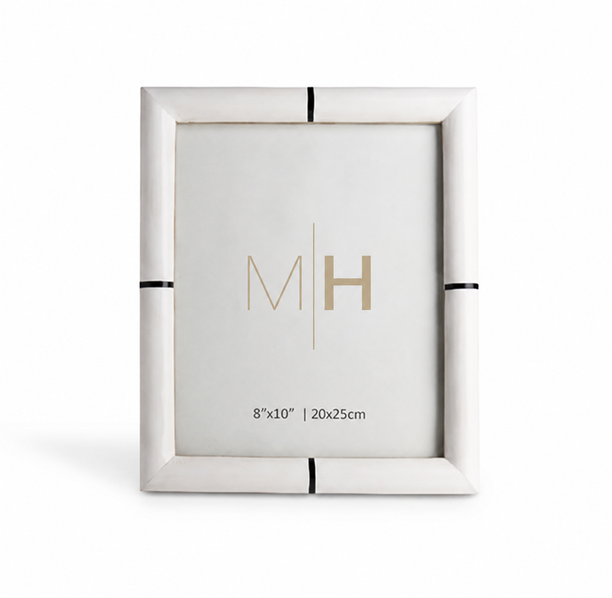 8x10 Black Stripe Bone Picture Frame