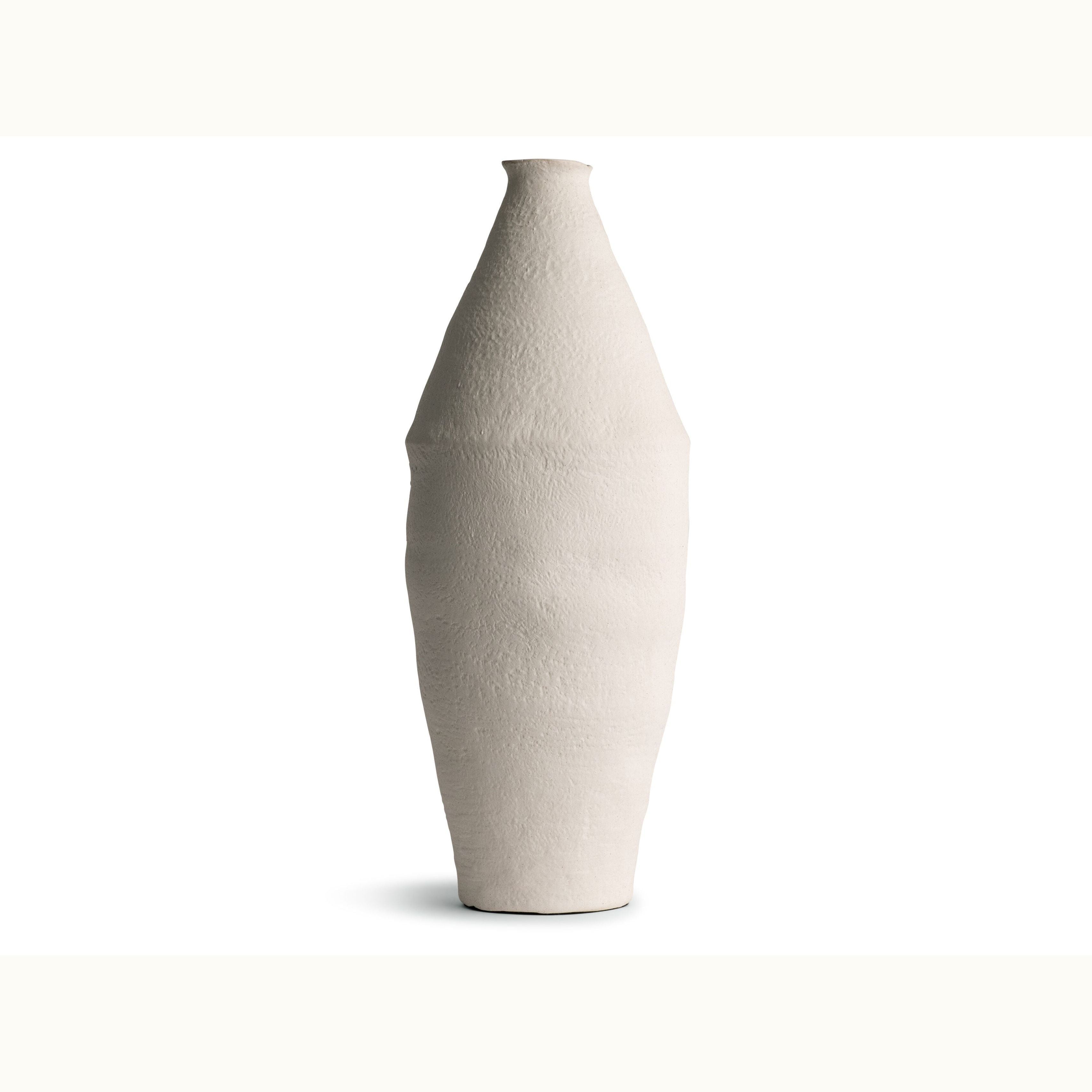 Tall Matte White Ceramic Vase