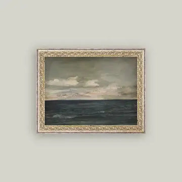 Ocean View Framed Antique Art
