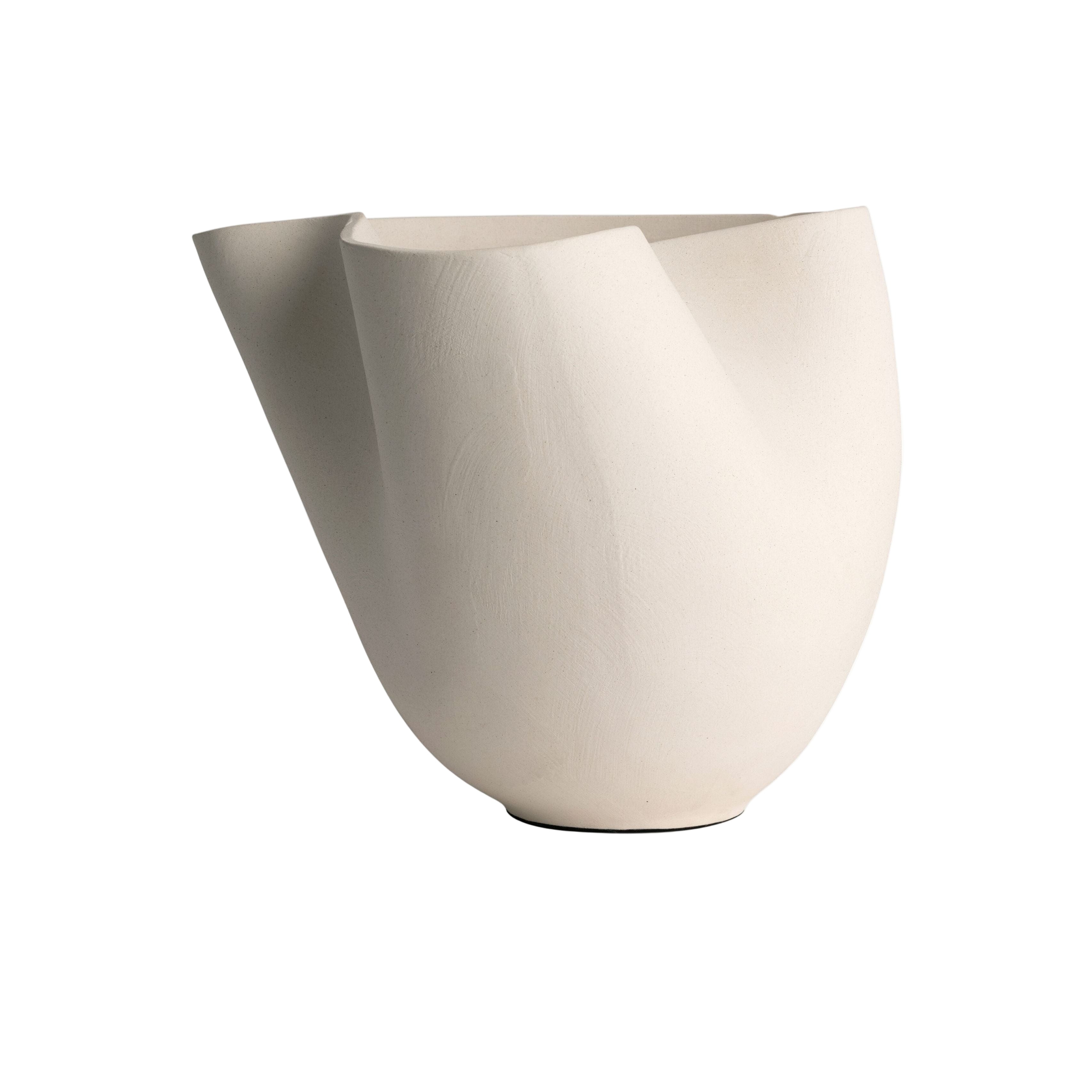 Off-White Abstract Vase