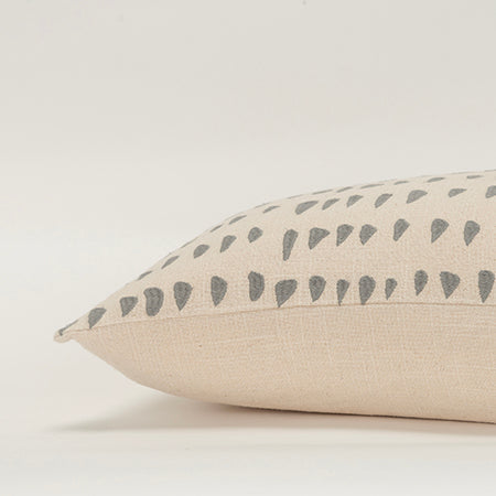 14"x 26" Natural & Grey Lumbar Pillow