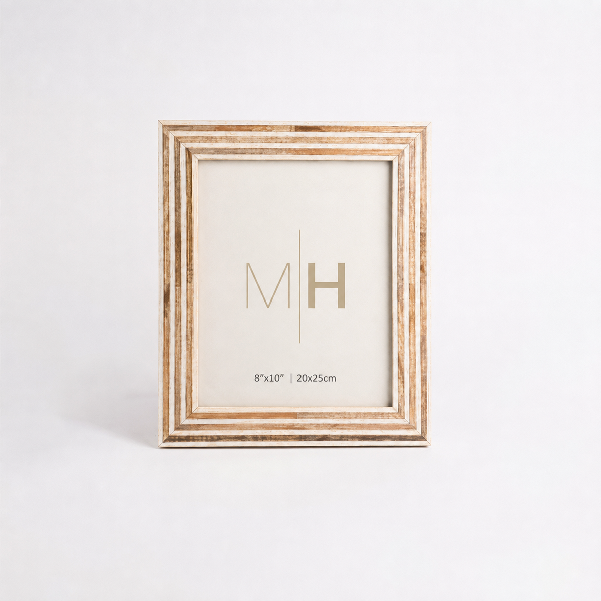 8x10 White/Brown Tiled Picture Frame