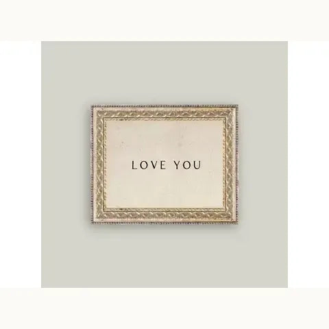 Love You Framed Antique Art