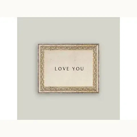 Love You Framed Antique Art