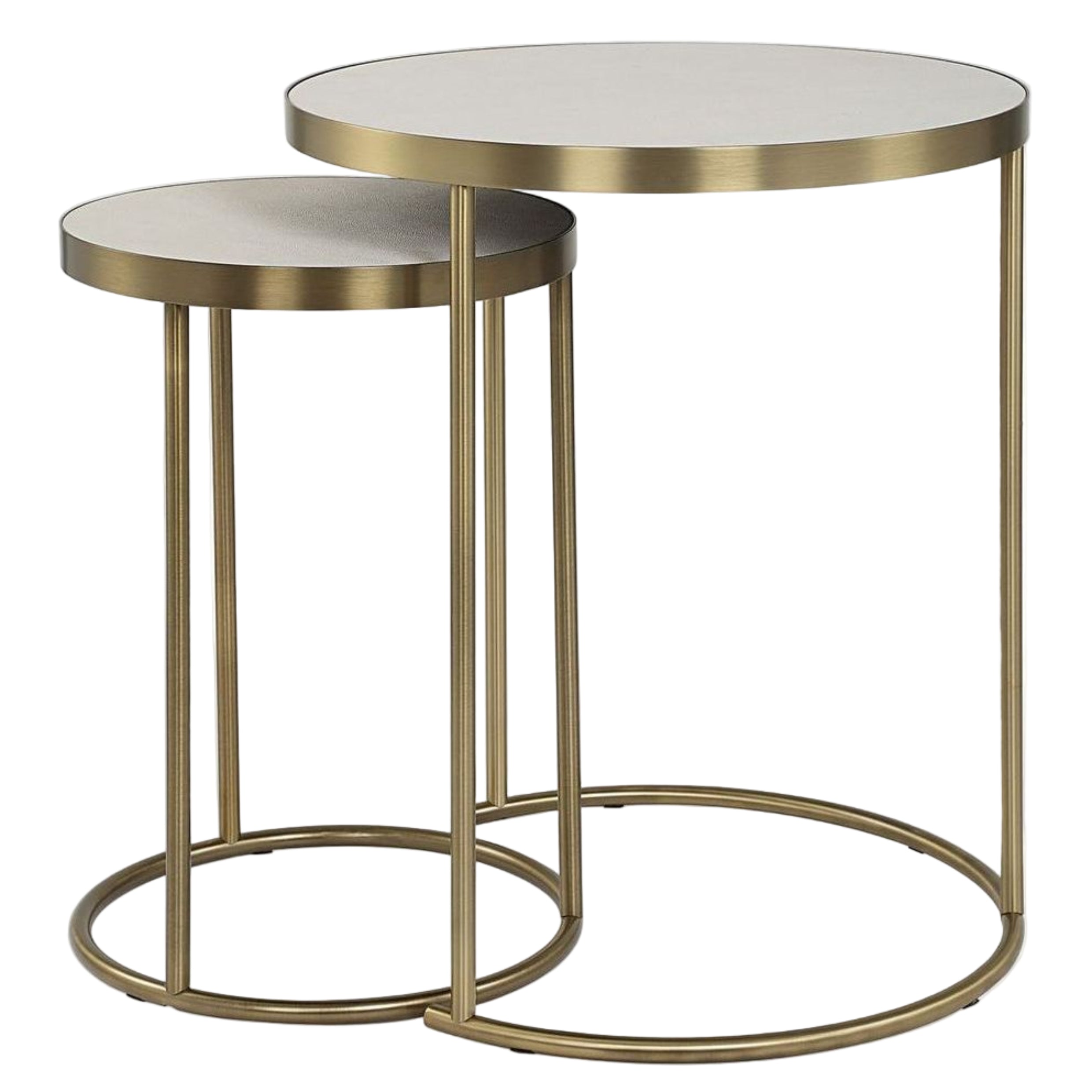 Brass & White Nesting Tables