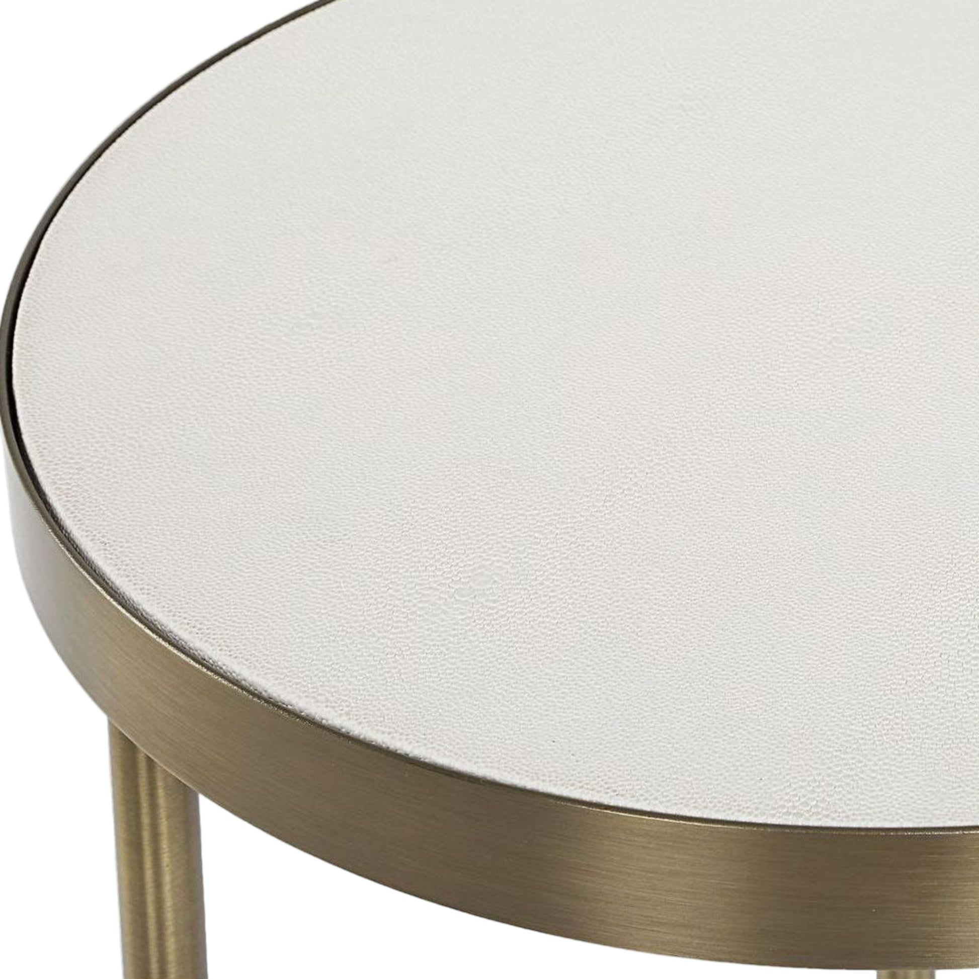 Brass & White Nesting Tables
