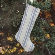 Holiday Stocking - Natural Cotton Ticking Stripe