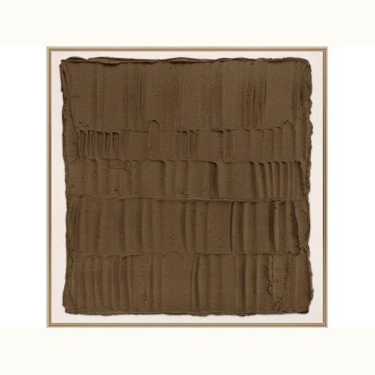 30" Ridge I Brown Textured Artwork