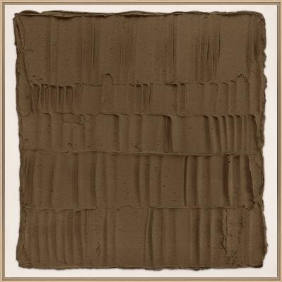 30" Ridge I Brown Textured Artwork