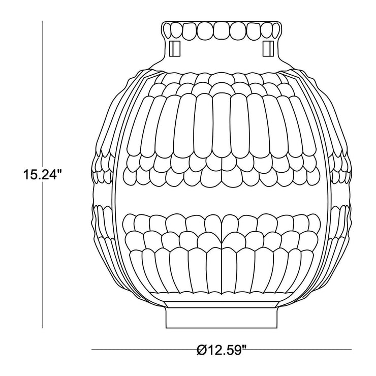 Textured Off White Junky Ceramic Vase