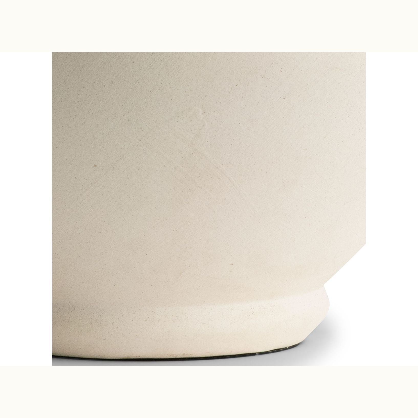 Off White Ceramic Lamp With Mini Handles