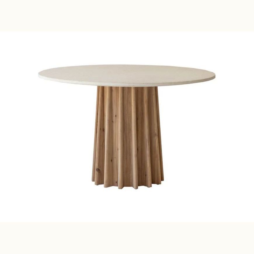 47" White Concrete Table