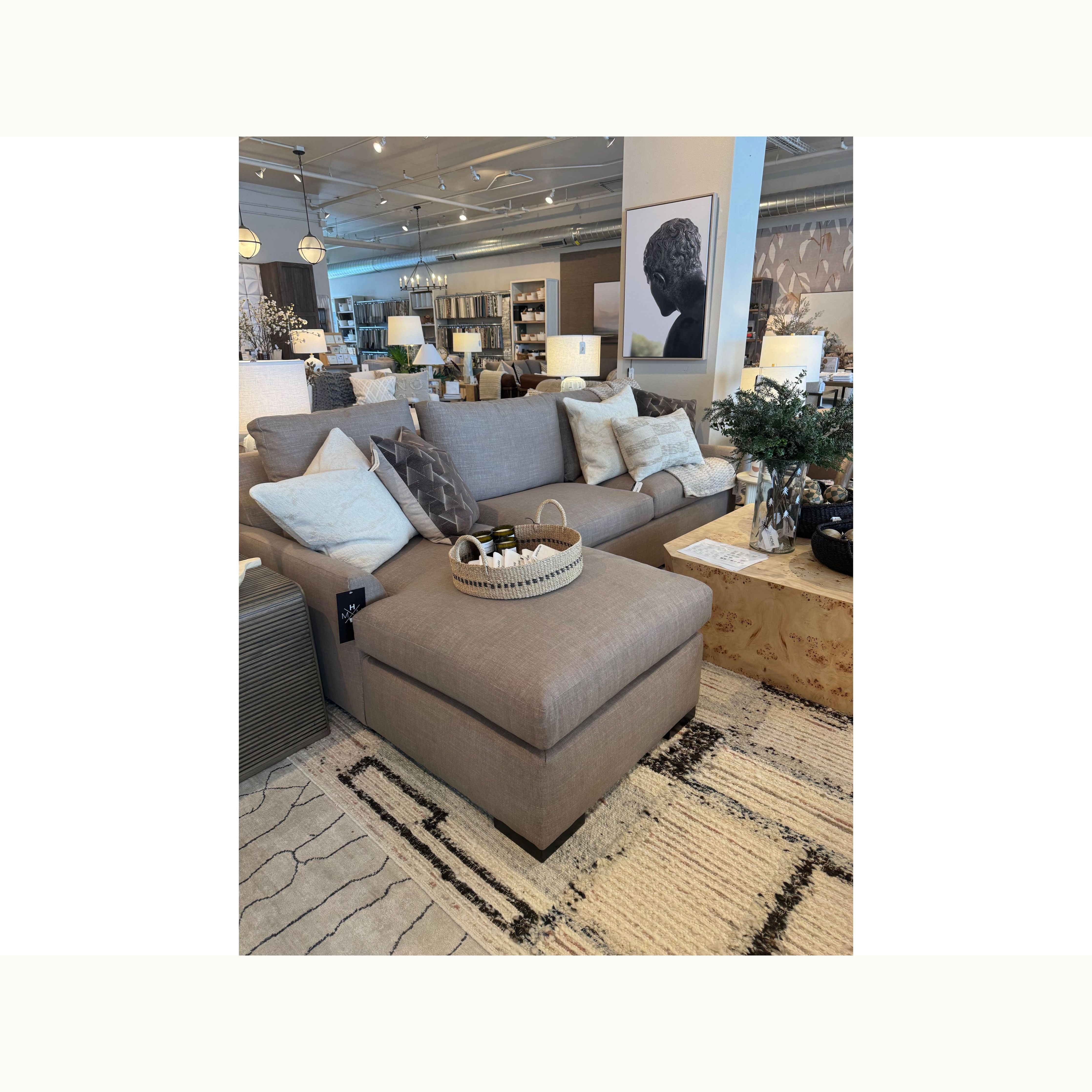 Custom 2 Piece Track Arm Sectional