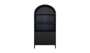 Wide Display Black Arch Cabinet