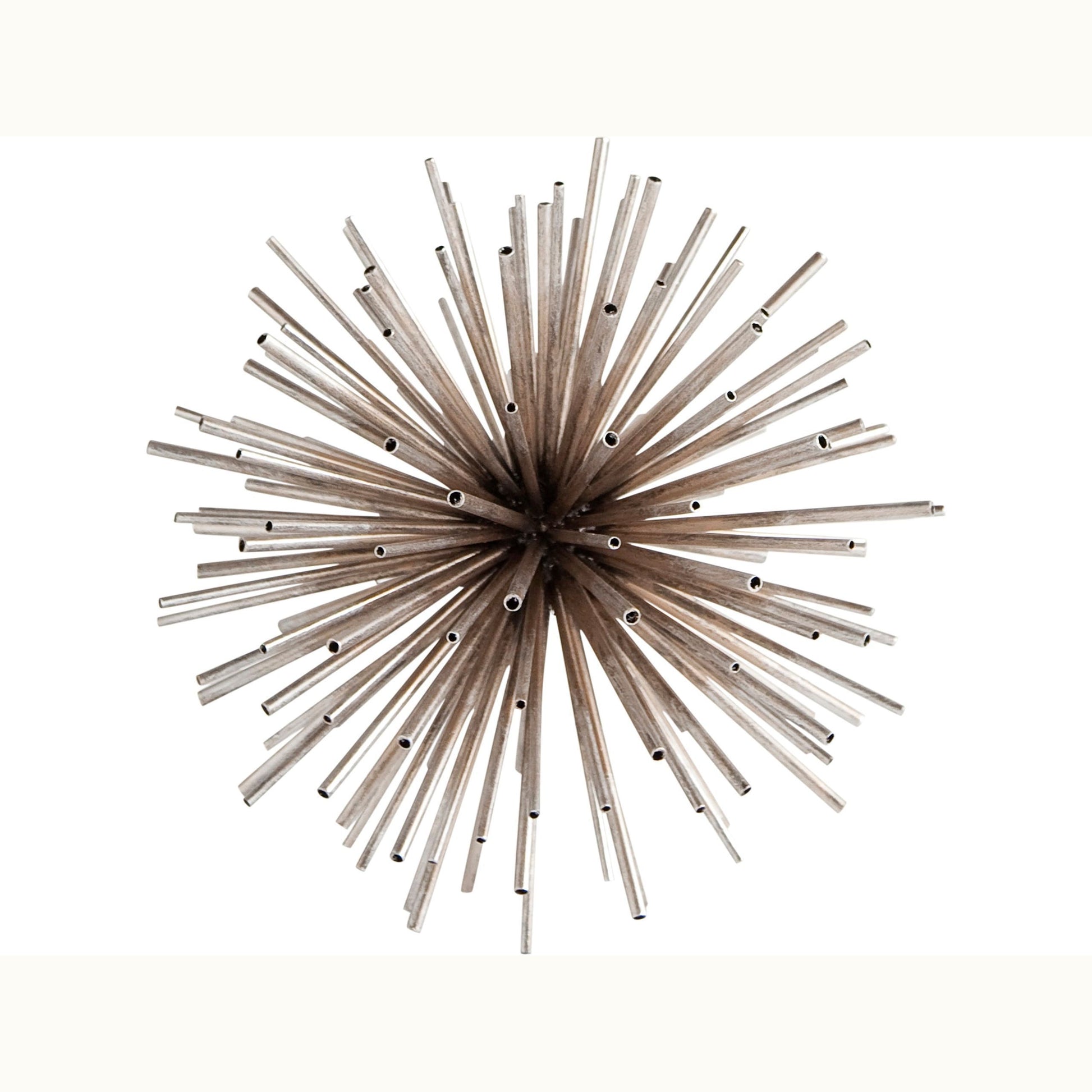 Silver Metal Tube Sculpture - Mix Home Mercantile