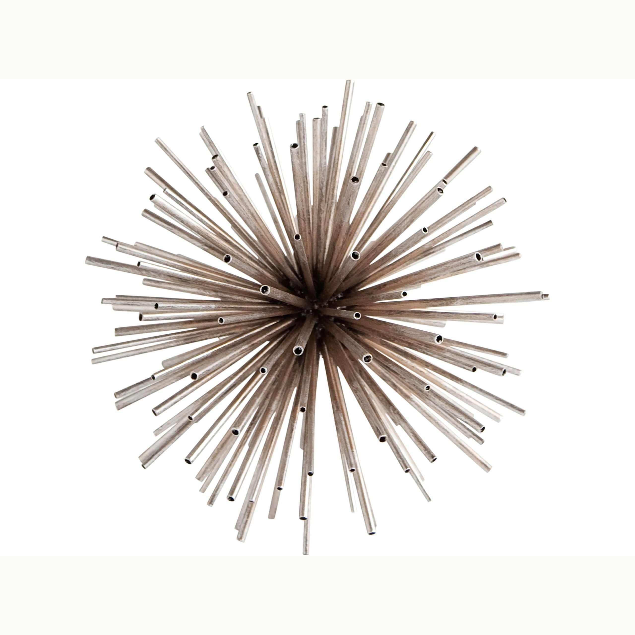 Silver Metal Tube Sculpture - Mix Home Mercantile