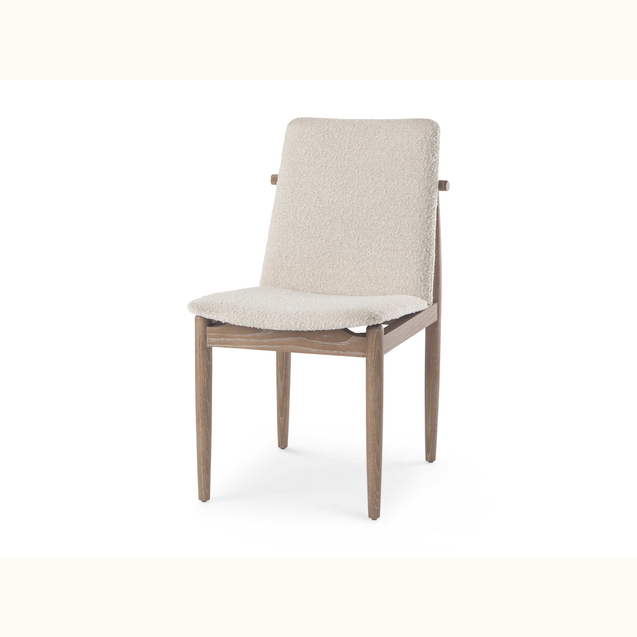Cream Boucle Dining Chair