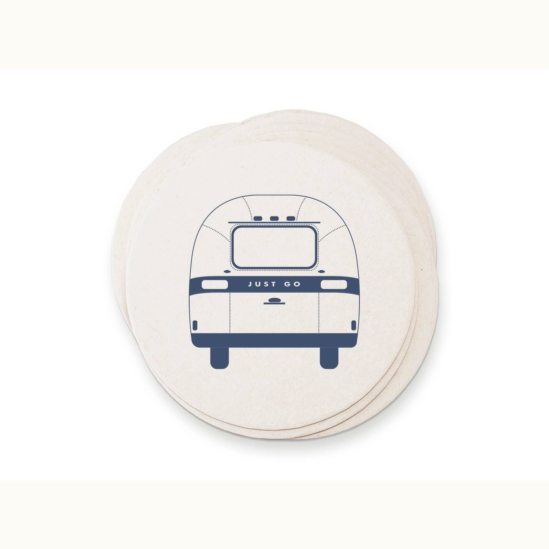 Airstream Travel Letterpress Paper Coasters - Mix Home Mercantile