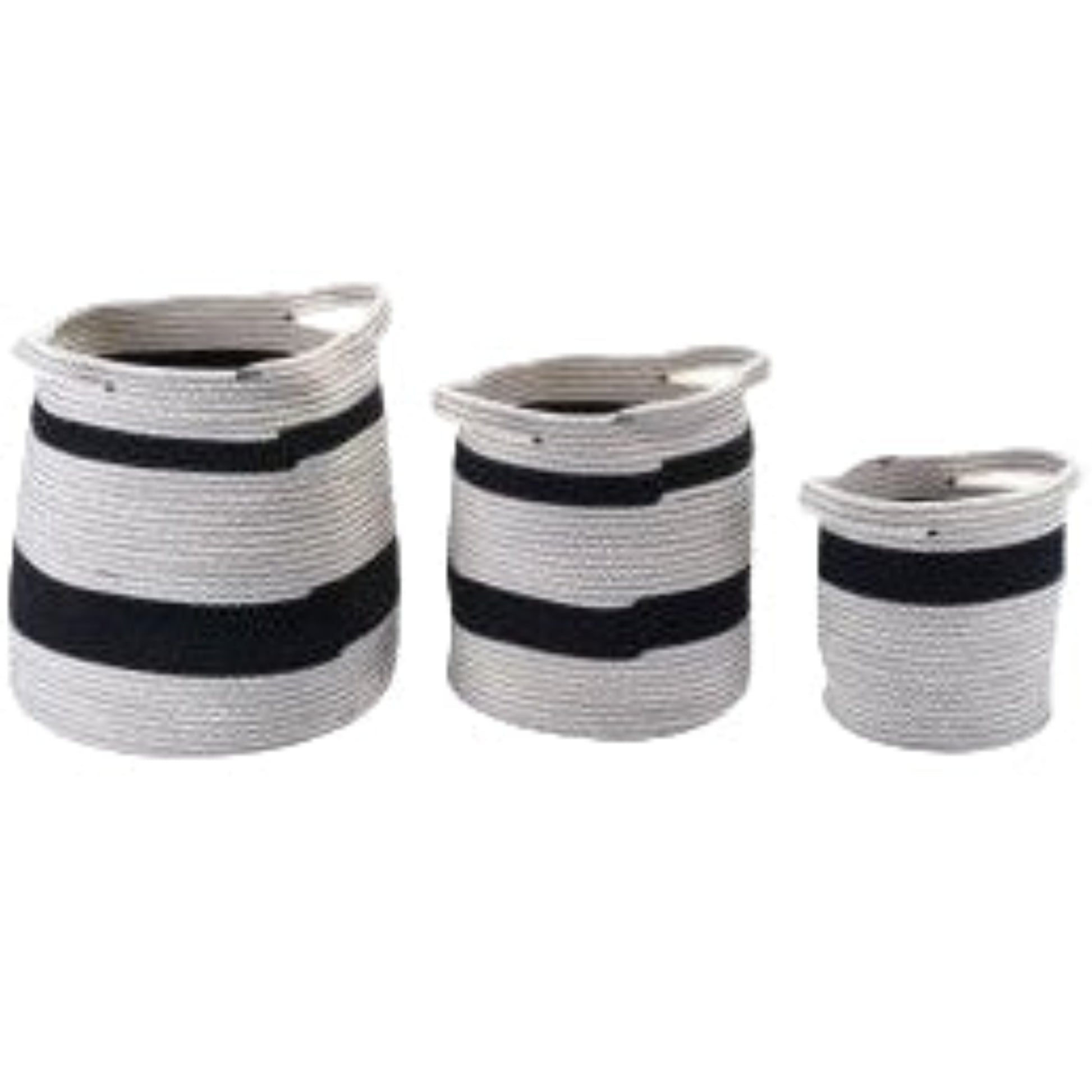 Set of 3 Baskets with Handles - Mix Home Mercantile