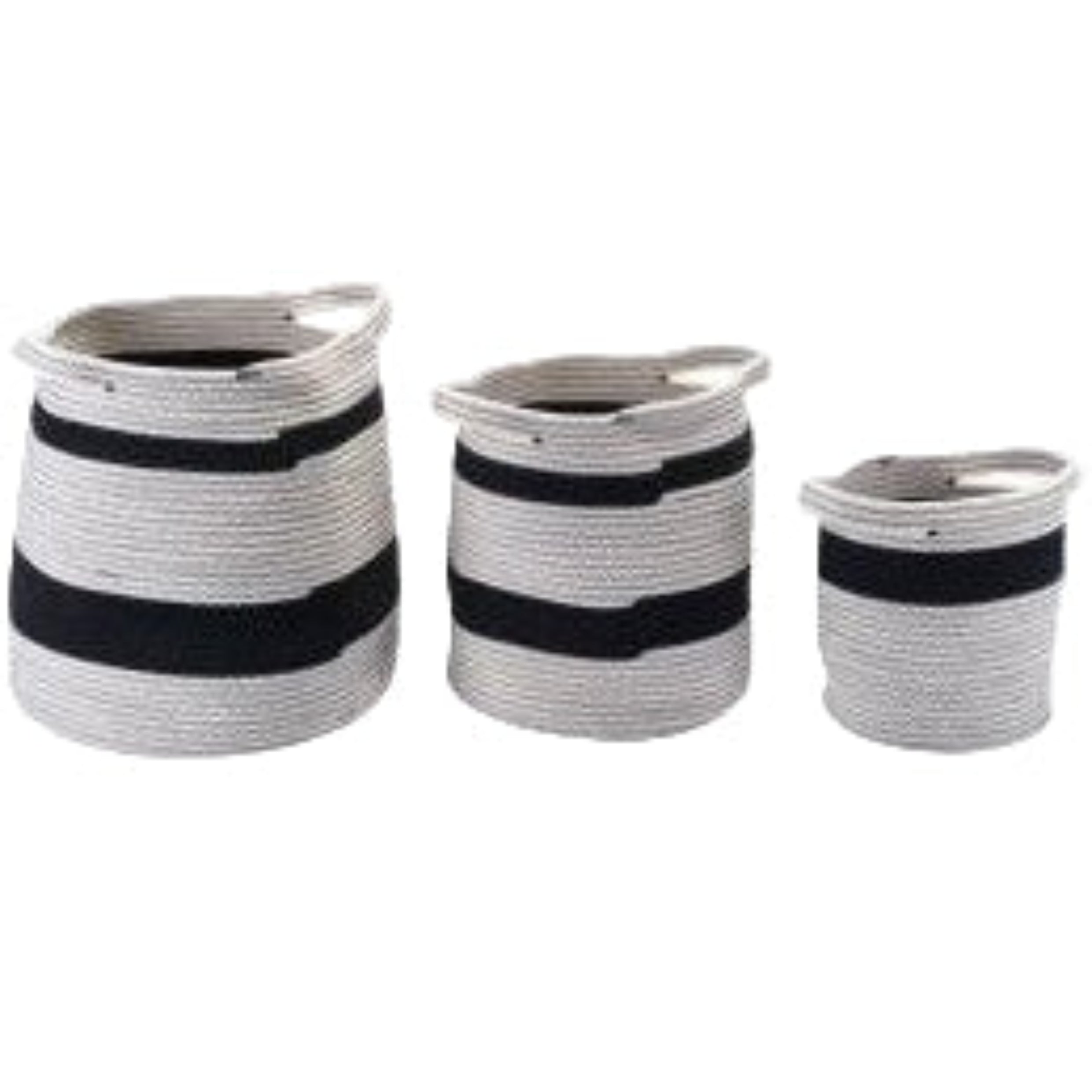 Set of 3 Baskets with Handles - Mix Home Mercantile