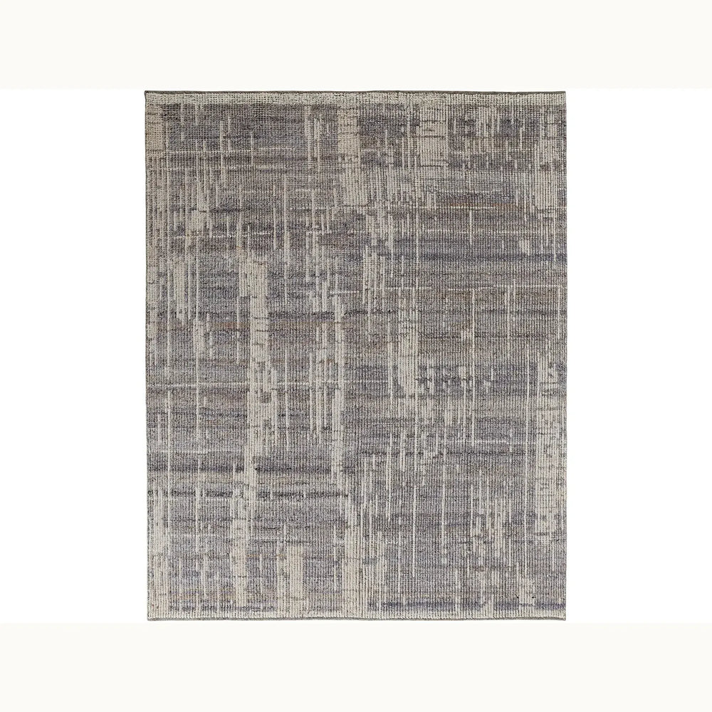 8'6" x 11'6" Grey-Multicolor Wool Rug - Mix Home Mercantile