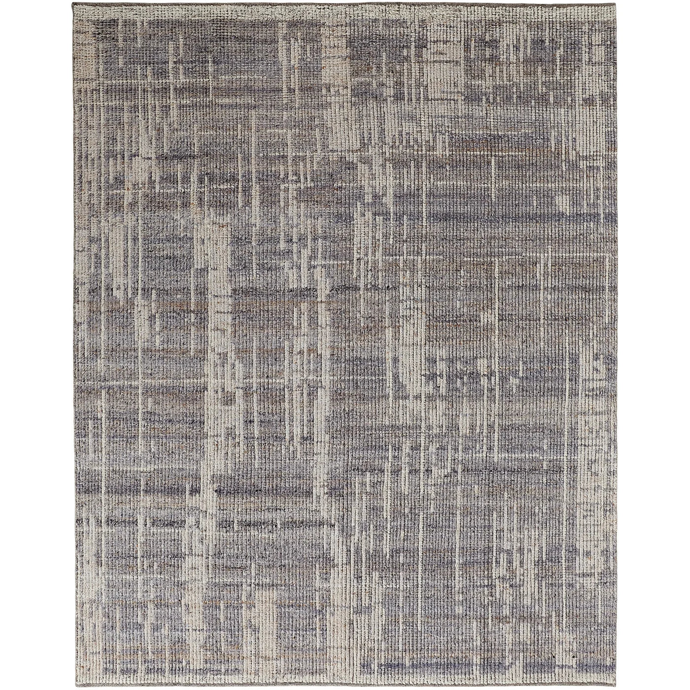 8'6" x 11'6" Grey-Multicolor Wool Rug - Mix Home Mercantile