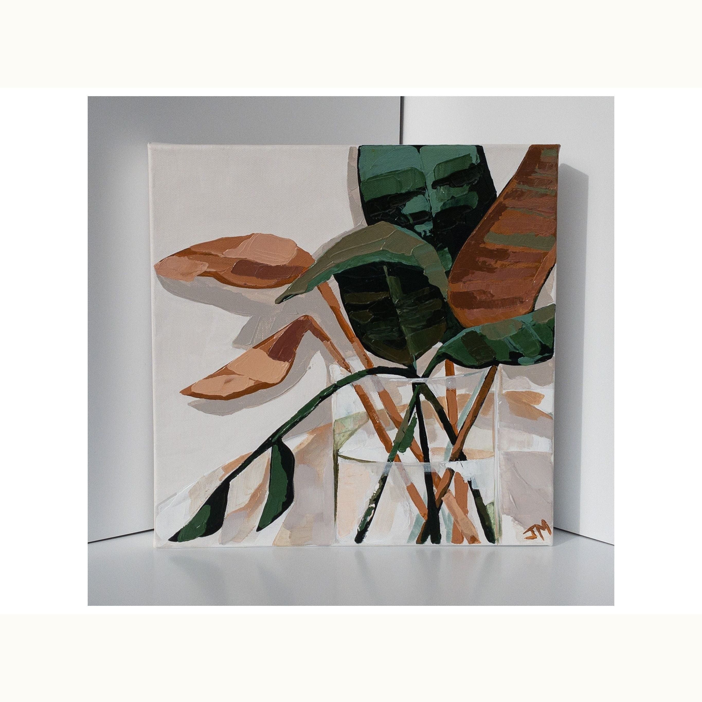 12x12 Julie Mason Floral on Canvas II - Mix Home Mercantile