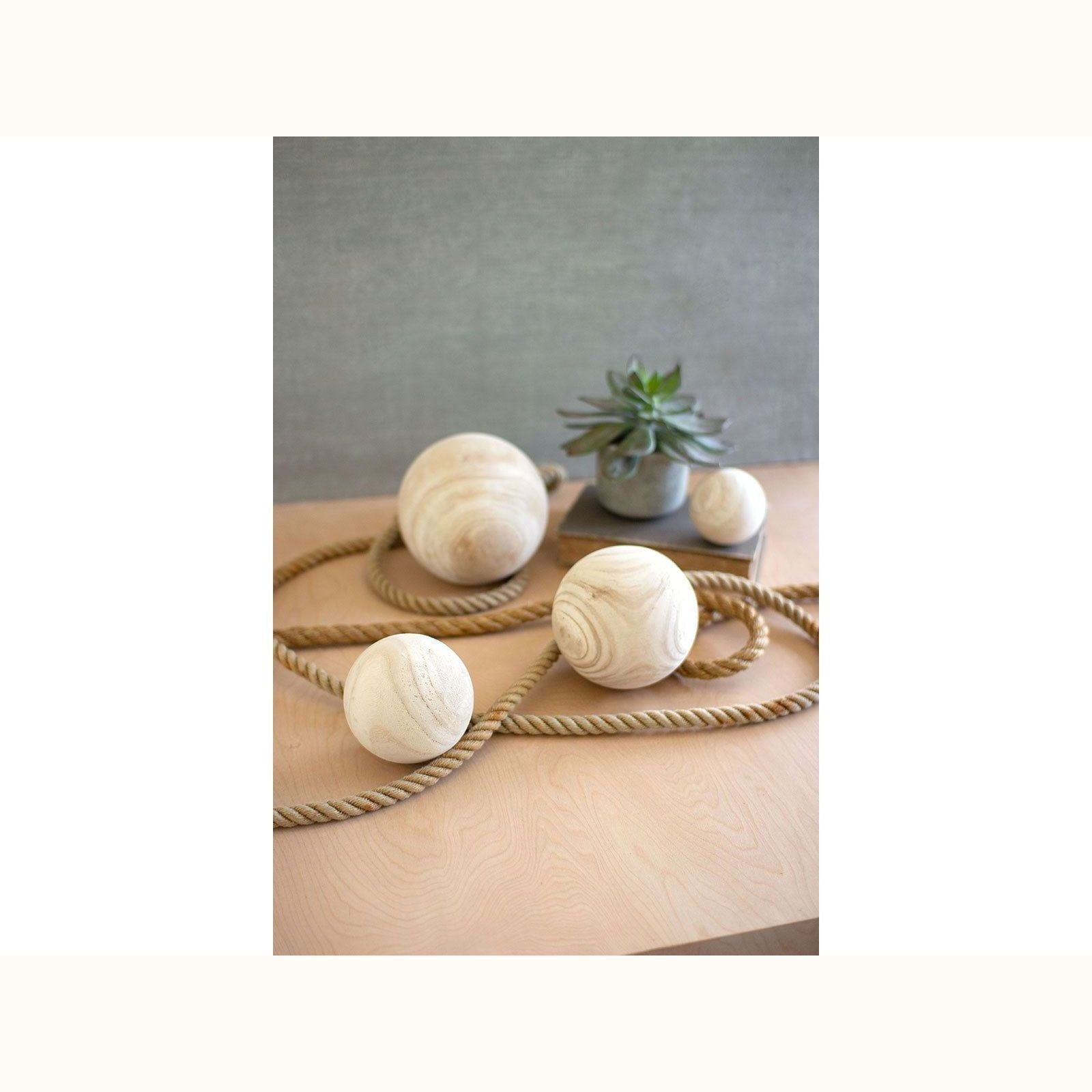 Decorative Wooden Sphere - Mix Home Mercantile