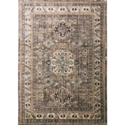 7'10" Round Gray & Blue Rug - Mix Home Mercantile