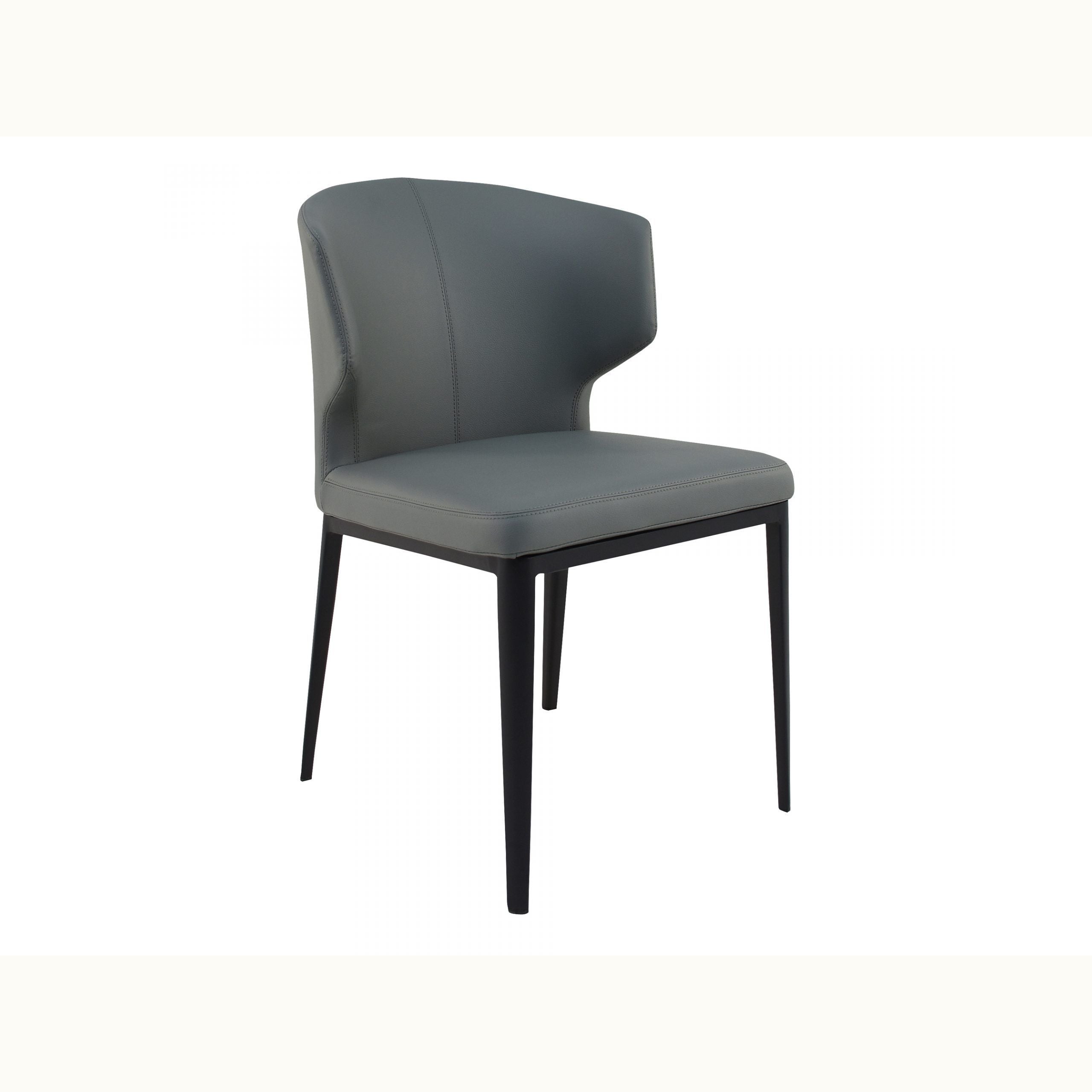 Faux Leather Gray Dining Chair - Mix Home Mercantile