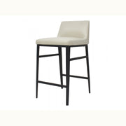 Faux Leather Beige Counter Stool - Mix Home Mercantile