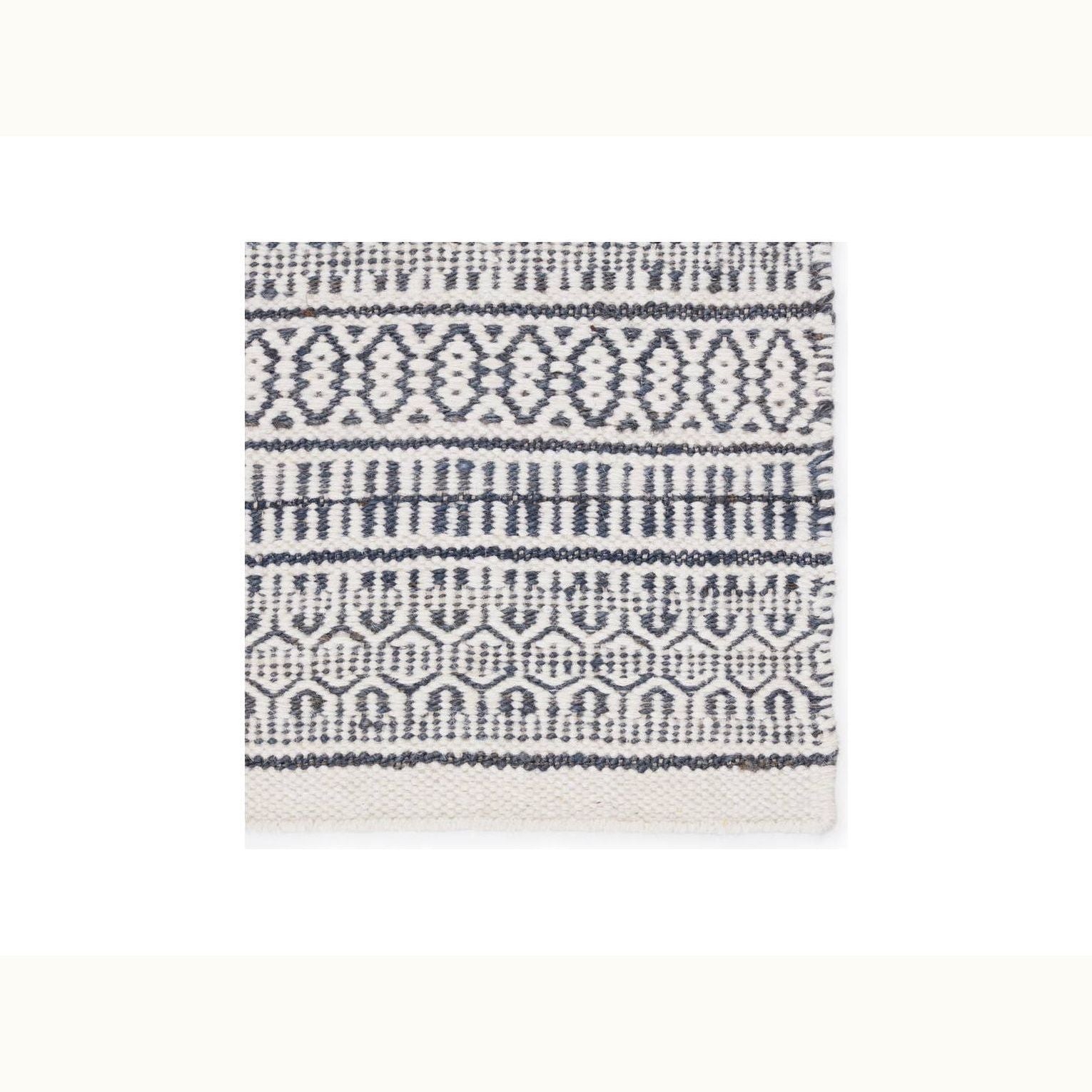 9' x 12' Slate Blue and Ivory Area Rug - Mix Home Mercantile